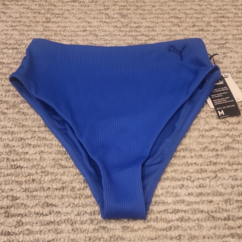 Puma Electric Blue High Waisted Bikini Bottom Size M